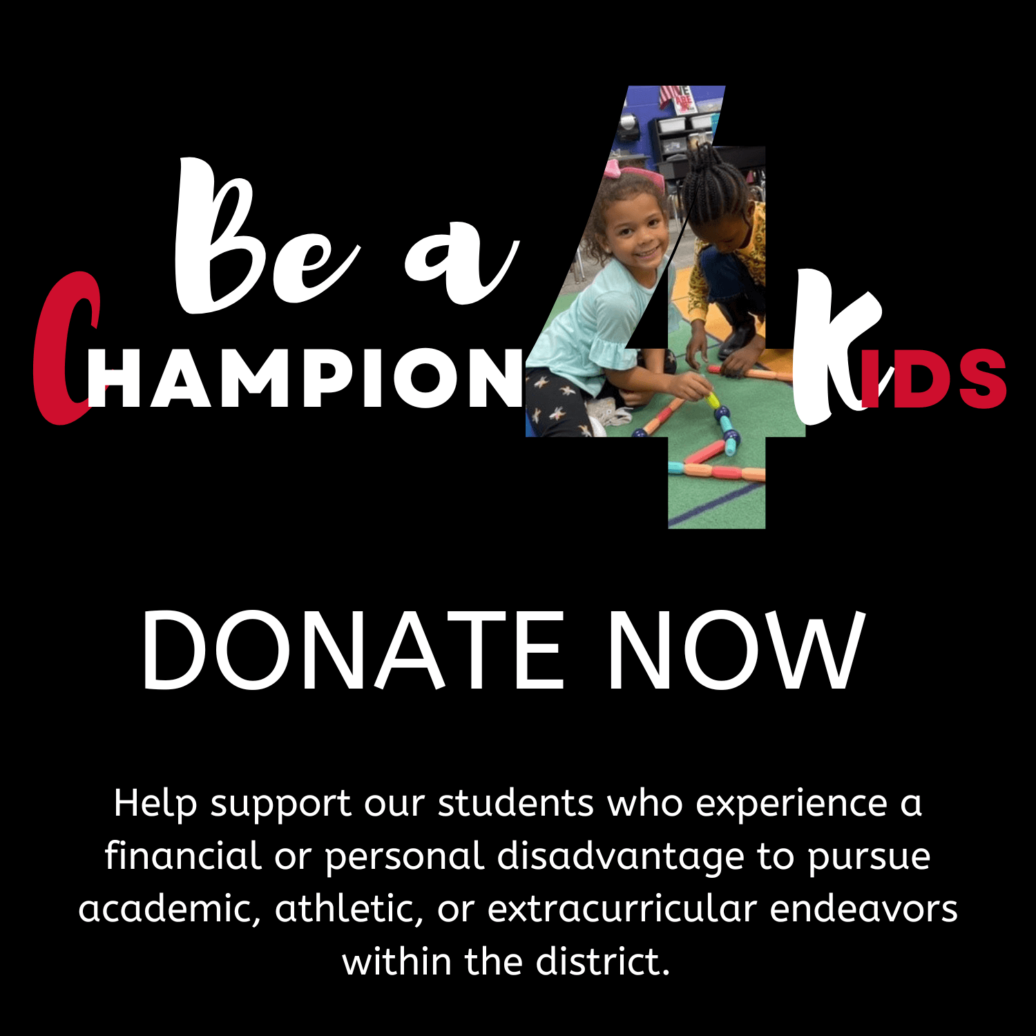 Be a Champion for Kids campaign image.